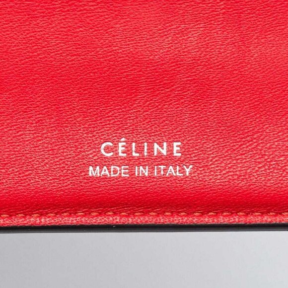 Celine Beige Grained Leather Trifold Compact Wallet - Picture 8 of 8